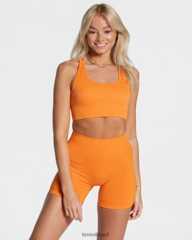 roupas mulheres TEVEO FJ4TZV426 top sem costas para o dia a dia laranja