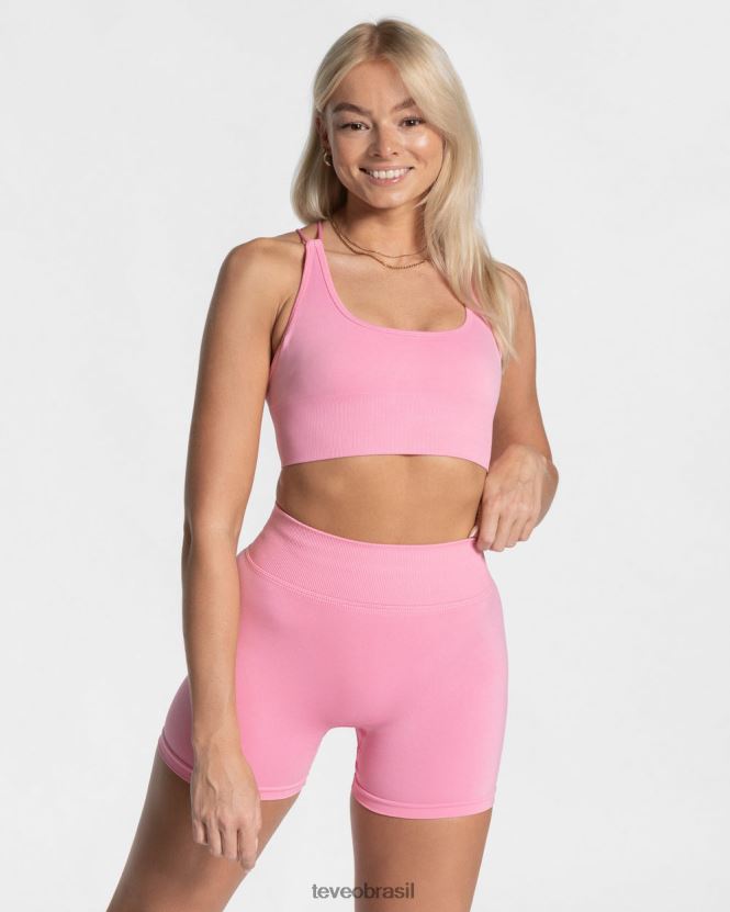 roupas mulheres TEVEO FJ4TZV427 top sem costas para o dia a dia rosa