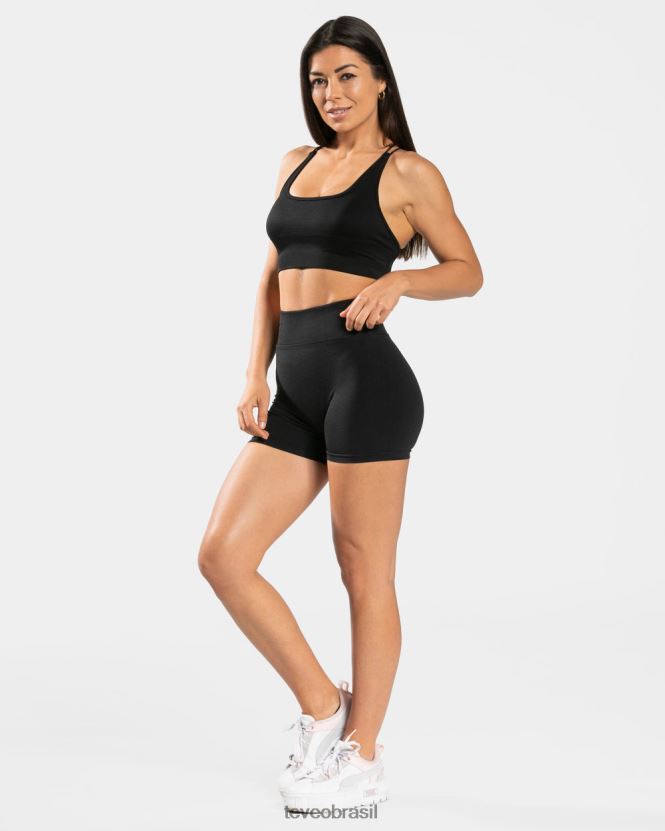roupas mulheres TEVEO FJ4TZV428 top sem costas para o dia a dia preto