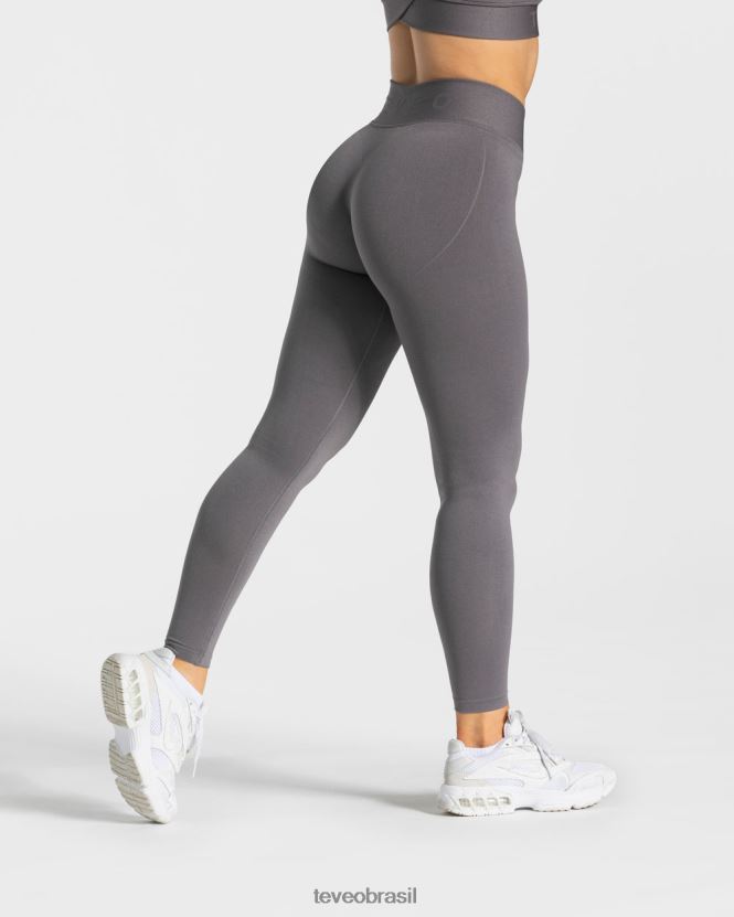 roupas mulheres TEVEO FJ4TZV105 legging em formato de V grafite