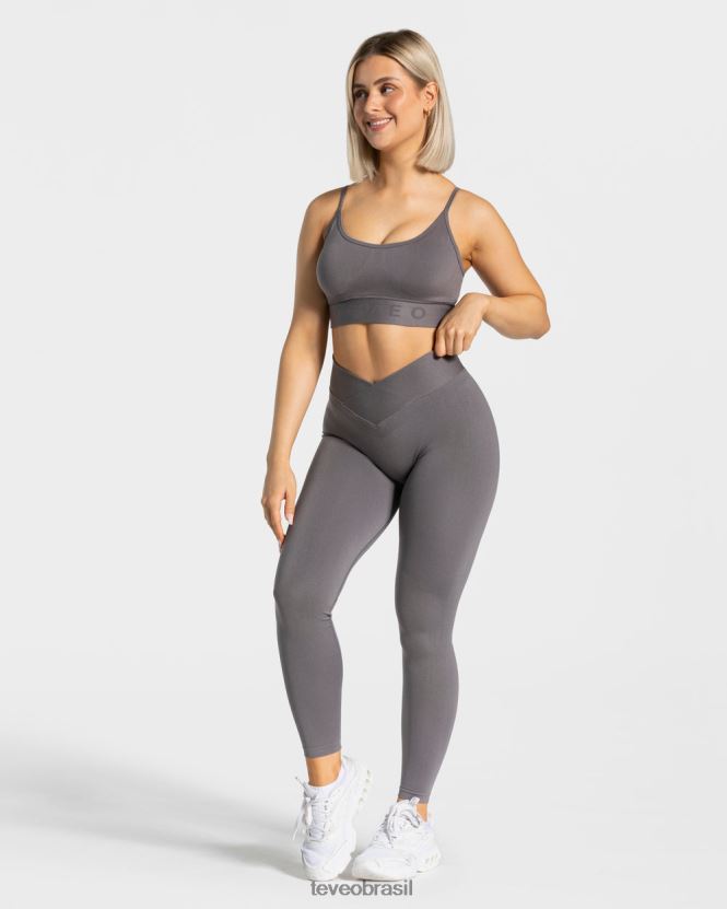 roupas mulheres TEVEO FJ4TZV105 legging em formato de V grafite