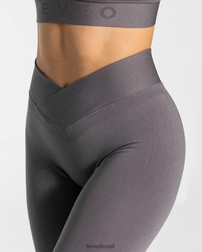 roupas mulheres TEVEO FJ4TZV105 legging em formato de V grafite