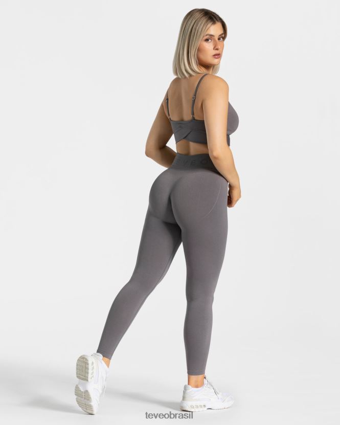 roupas mulheres TEVEO FJ4TZV105 legging em formato de V grafite