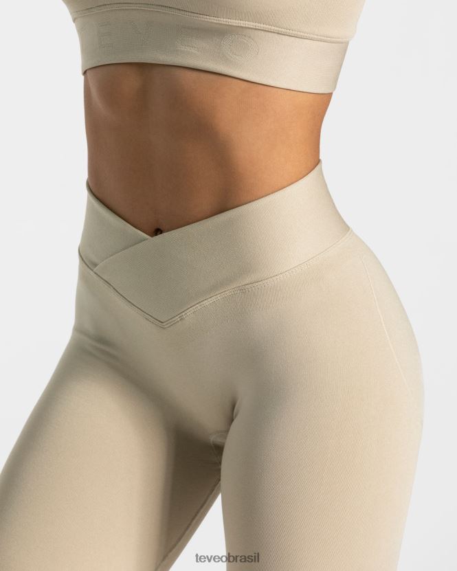 roupas mulheres TEVEO FJ4TZV107 legging em formato de V areia