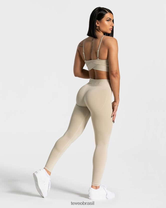 roupas mulheres TEVEO FJ4TZV107 legging em formato de V areia