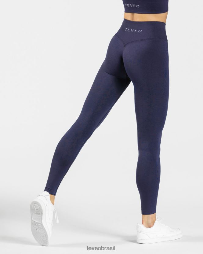 roupas mulheres TEVEO FJ4TZV146 leggings de sensação azul escuro