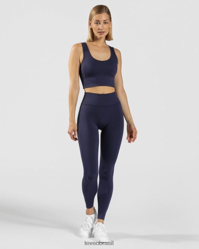 roupas mulheres TEVEO FJ4TZV146 leggings de sensação azul escuro