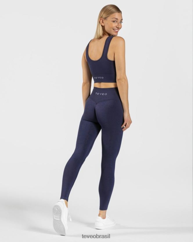 roupas mulheres TEVEO FJ4TZV146 leggings de sensação azul escuro