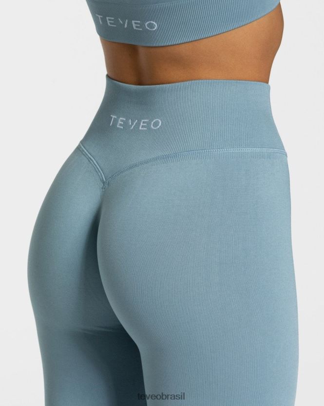 roupas mulheres TEVEO FJ4TZV150 leggings de sensação aço azul