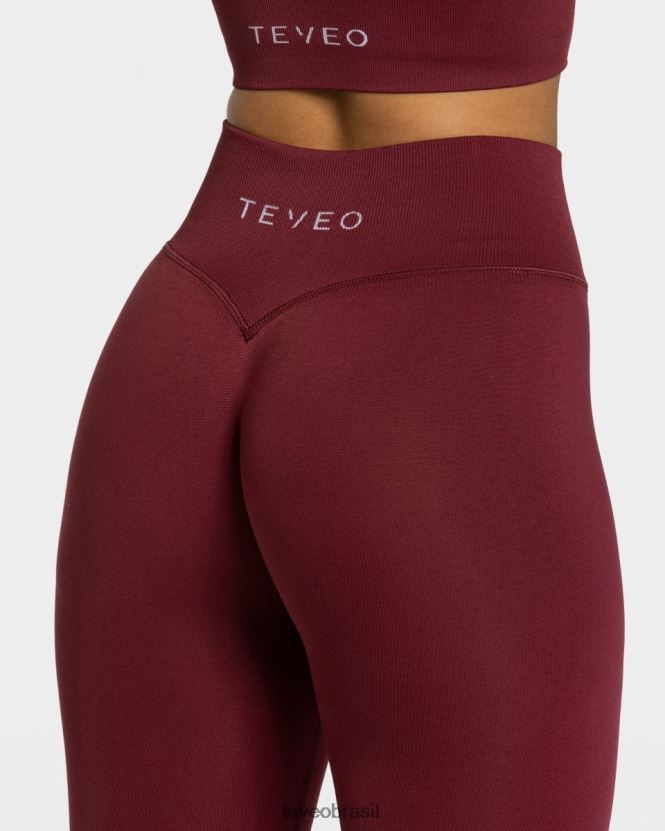 roupas mulheres TEVEO FJ4TZV152 leggings de sensação vinho vermelho