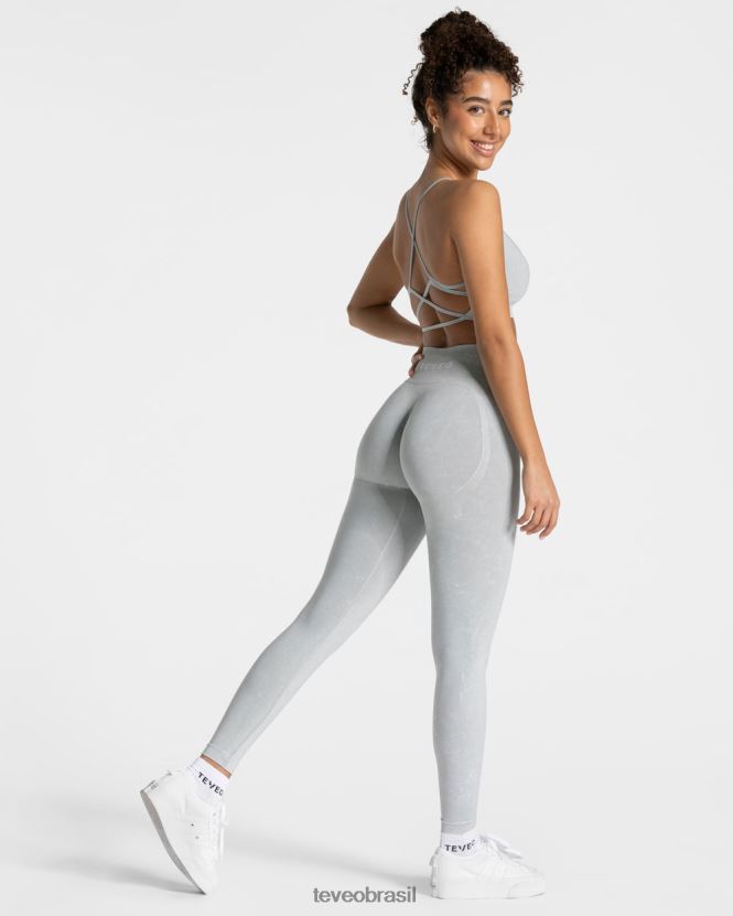 roupas mulheres TEVEO FJ4TZV50 leggings scrunch secretas ácidas cinza claro