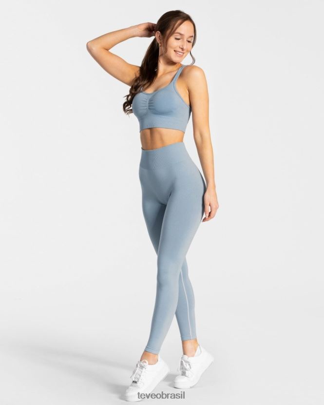 roupas mulheres TEVEO FJ4TZV98 legging atemporal aço azul