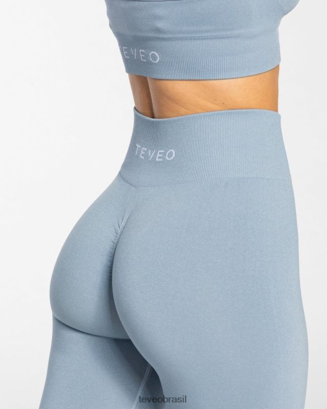 roupas mulheres TEVEO FJ4TZV98 legging atemporal aço azul