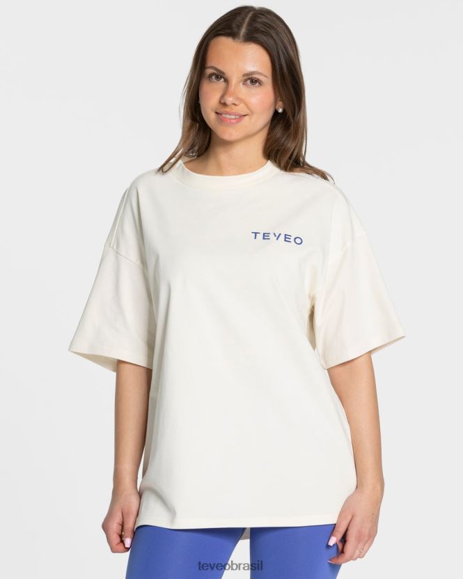 roupas mulheres TEVEO FJ4TZV469 camiseta oversized exclusiva off white
