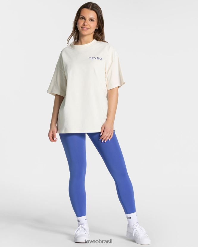 roupas mulheres TEVEO FJ4TZV469 camiseta oversized exclusiva off white