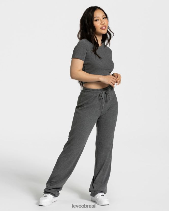roupas mulheres TEVEO FJ4TZV483 camiseta de salão cinza escuro