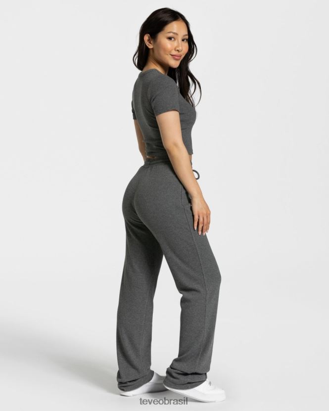 roupas mulheres TEVEO FJ4TZV483 camiseta de salão cinza escuro