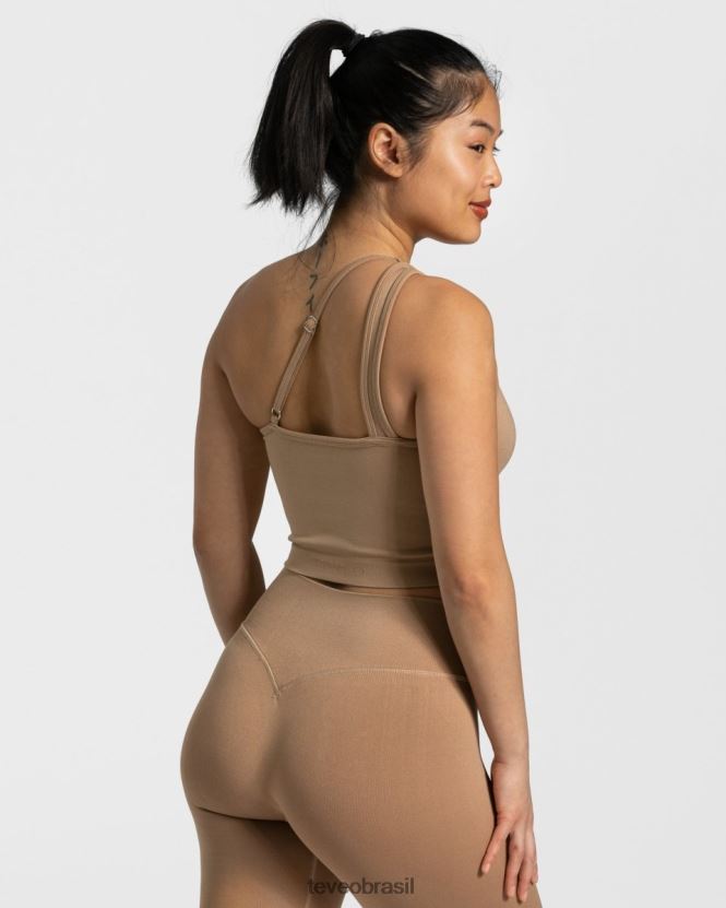 roupas mulheres TEVEO FJ4TZV431 top atrevido de um ombro só bege