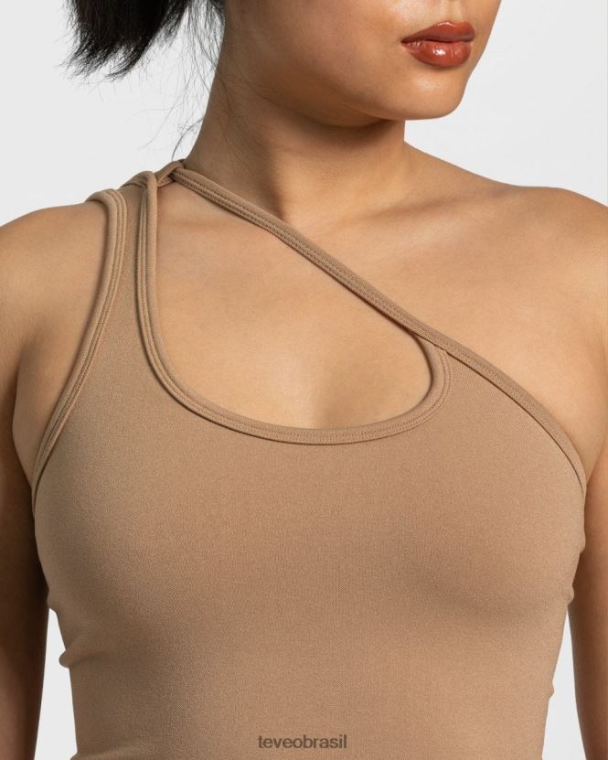roupas mulheres TEVEO FJ4TZV431 top atrevido de um ombro só bege