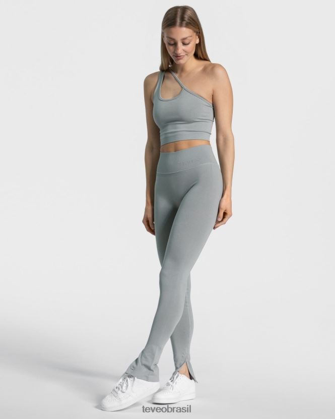 roupas mulheres TEVEO FJ4TZV434 top atrevido de um ombro só aço azul