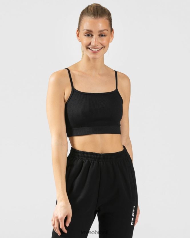 roupas mulheres TEVEO FJ4TZV437 top atrevido preto