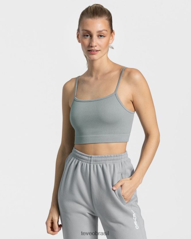 roupas mulheres TEVEO FJ4TZV438 top atrevido aço azul