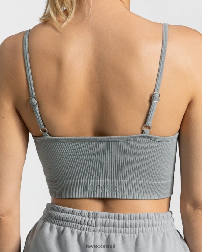 roupas mulheres TEVEO FJ4TZV438 top atrevido aço azul