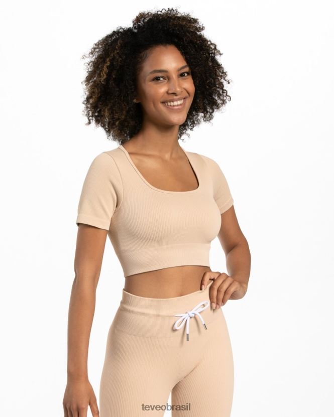 roupas mulheres TEVEO FJ4TZV439 top cropped canelado nu