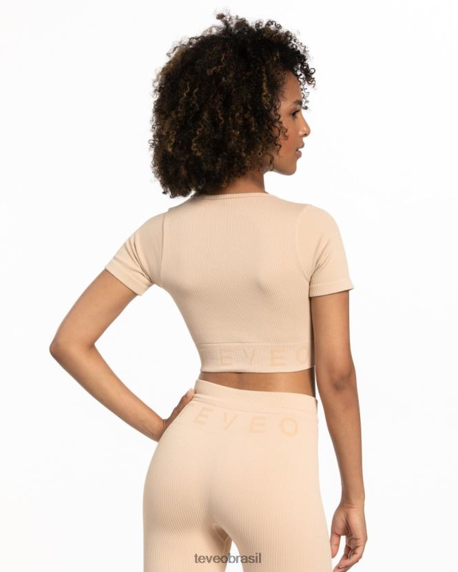 roupas mulheres TEVEO FJ4TZV439 top cropped canelado nu