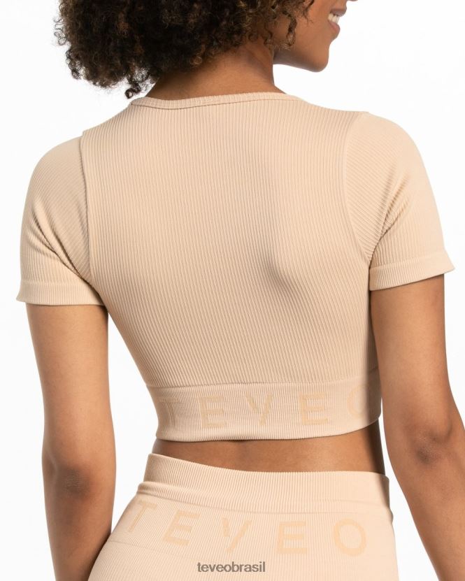 roupas mulheres TEVEO FJ4TZV439 top cropped canelado nu