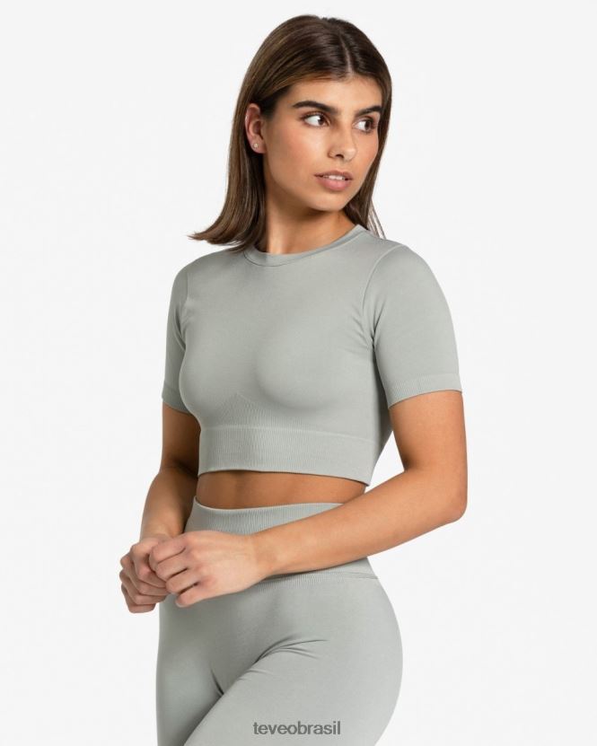 roupas mulheres TEVEO FJ4TZV443 top cropped sensação cinza