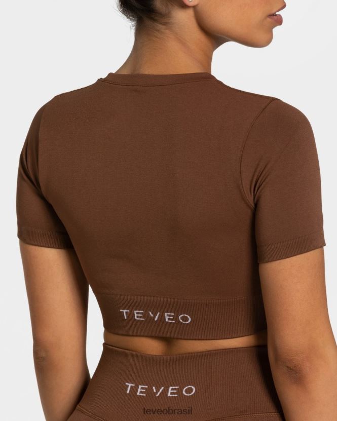 roupas mulheres TEVEO FJ4TZV444 top cropped sensação caramelo