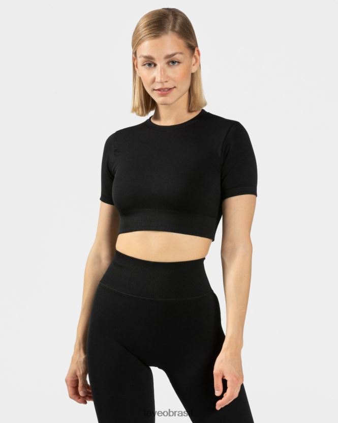 roupas mulheres TEVEO FJ4TZV445 top cropped sensação preto