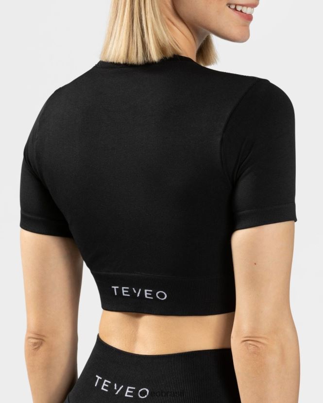 roupas mulheres TEVEO FJ4TZV445 top cropped sensação preto