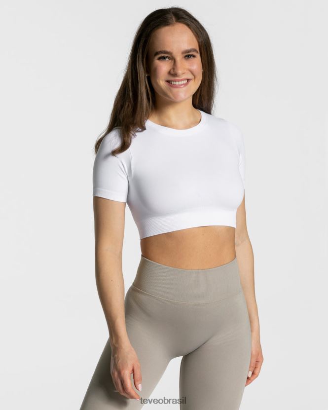 roupas mulheres TEVEO FJ4TZV449 top cropped sensação branco