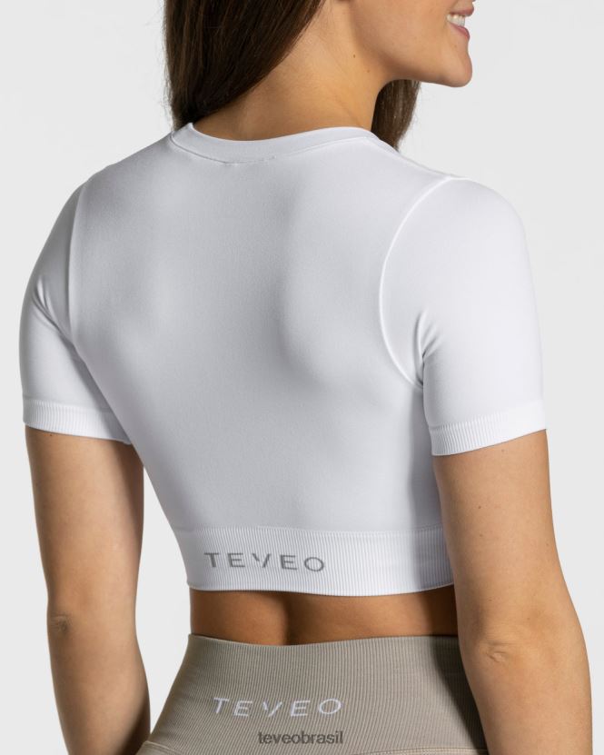 roupas mulheres TEVEO FJ4TZV449 top cropped sensação branco