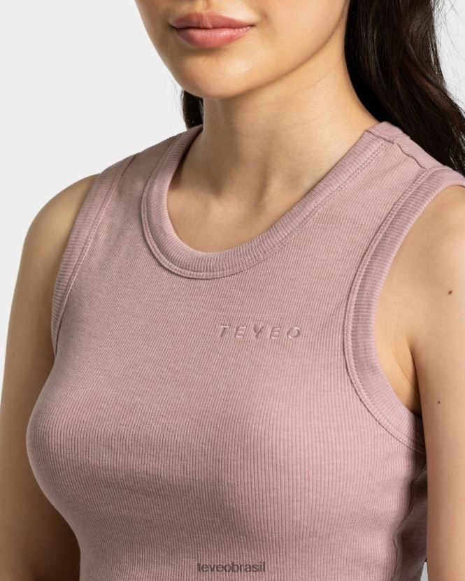 roupas mulheres TEVEO FJ4TZV450 top cropped lounge rosa velho