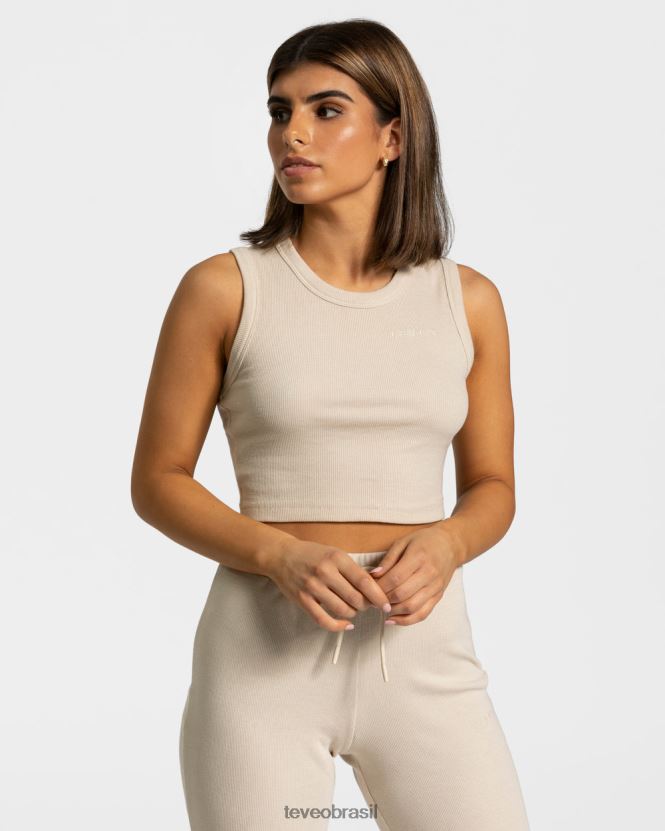 roupas mulheres TEVEO FJ4TZV451 top cropped lounge bege