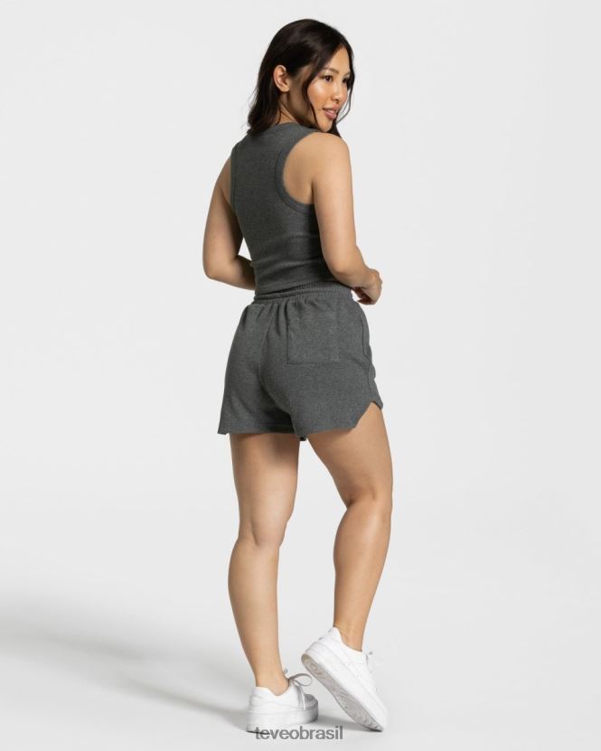 roupas mulheres TEVEO FJ4TZV452 top cropped lounge cinza escuro