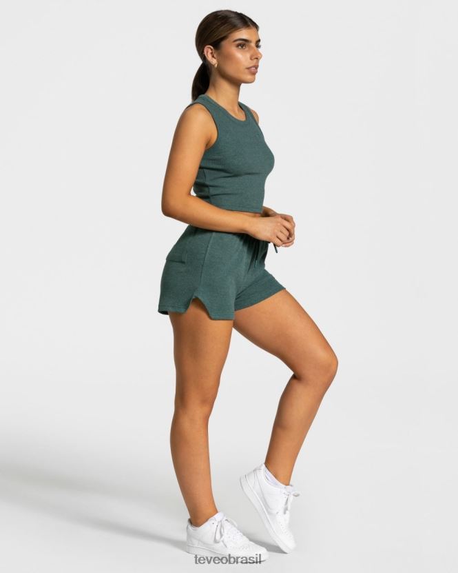 roupas mulheres TEVEO FJ4TZV453 top cropped lounge verde escuro