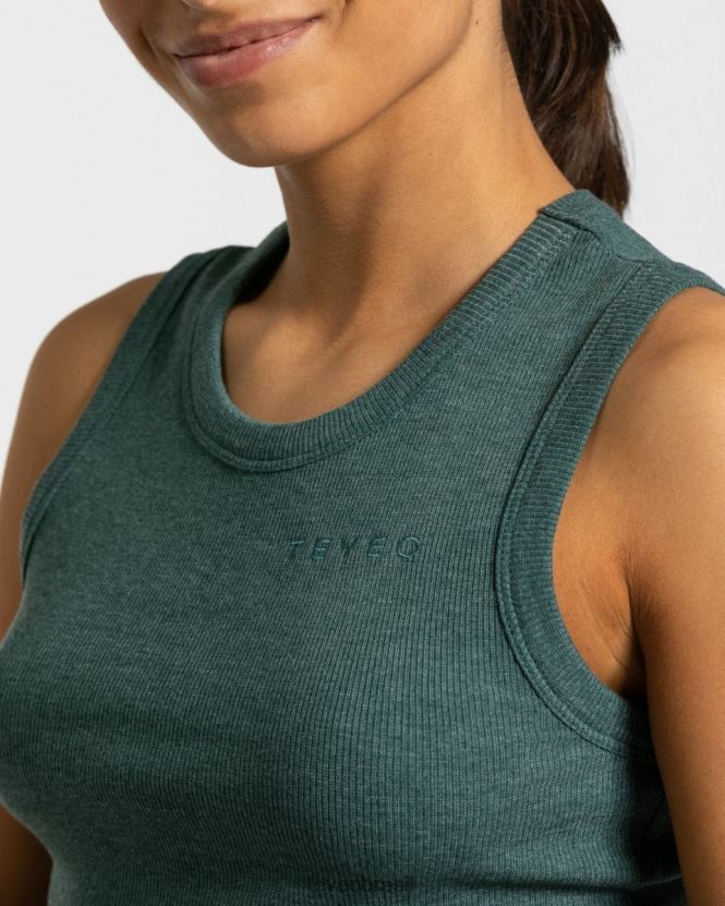 roupas mulheres TEVEO FJ4TZV453 top cropped lounge verde escuro