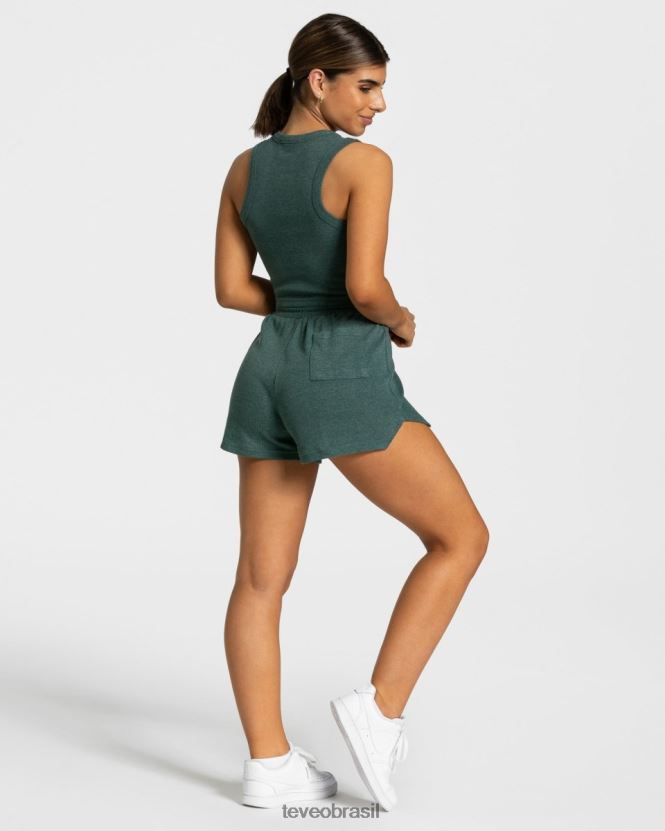 roupas mulheres TEVEO FJ4TZV453 top cropped lounge verde escuro