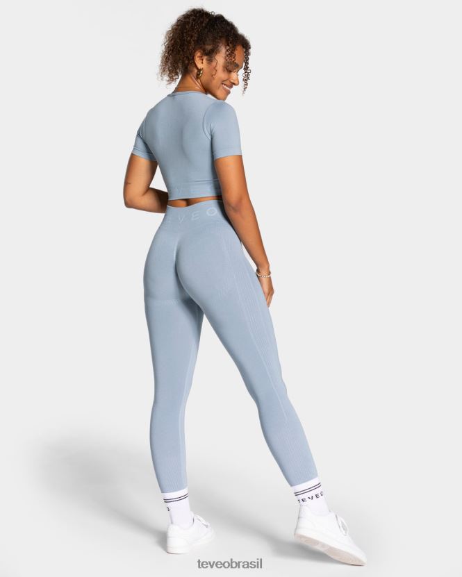 roupas mulheres TEVEO FJ4TZV460 foco na parte superior da colheita aço azul