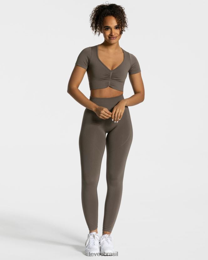 roupas mulheres TEVEO FJ4TZV461 foco na parte superior da colheita cinza