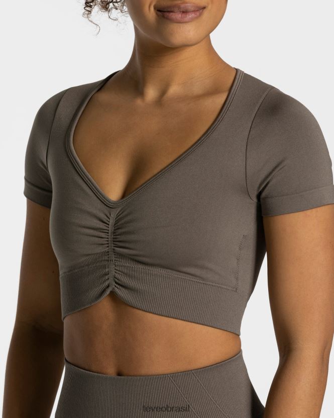 roupas mulheres TEVEO FJ4TZV461 foco na parte superior da colheita cinza