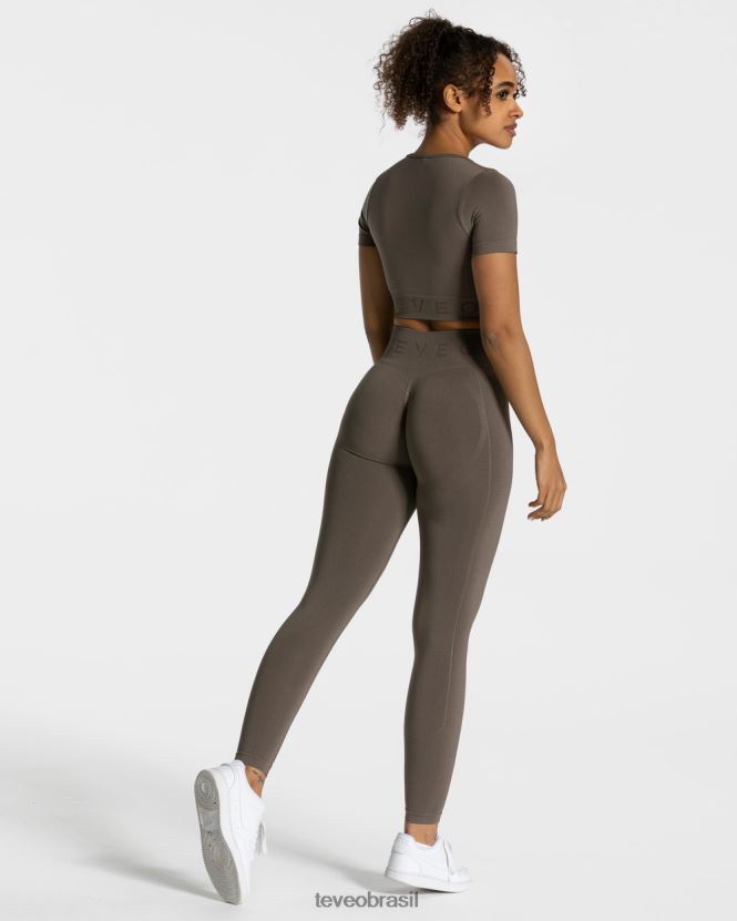 roupas mulheres TEVEO FJ4TZV461 foco na parte superior da colheita cinza