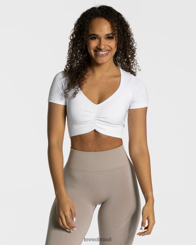 roupas mulheres TEVEO FJ4TZV462 foco na parte superior da colheita branco