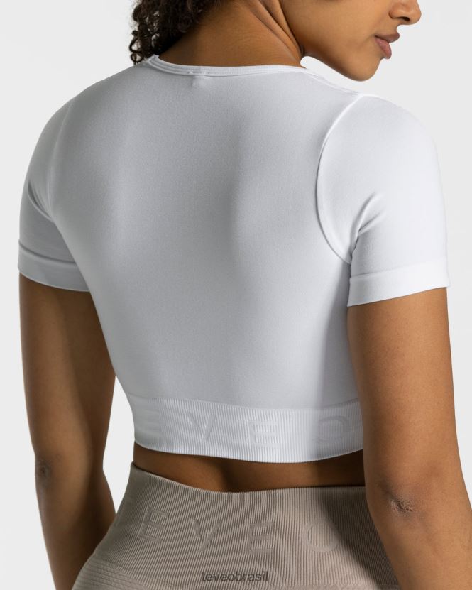 roupas mulheres TEVEO FJ4TZV462 foco na parte superior da colheita branco