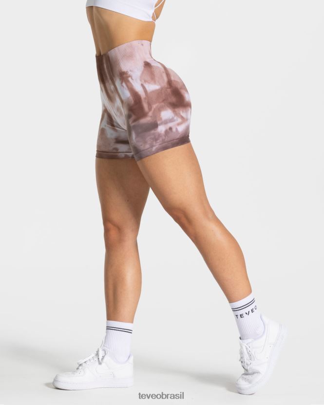 roupas mulheres TEVEO FJ4TZV183 short tie dye terra