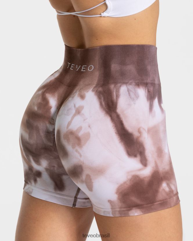 roupas mulheres TEVEO FJ4TZV183 short tie dye terra